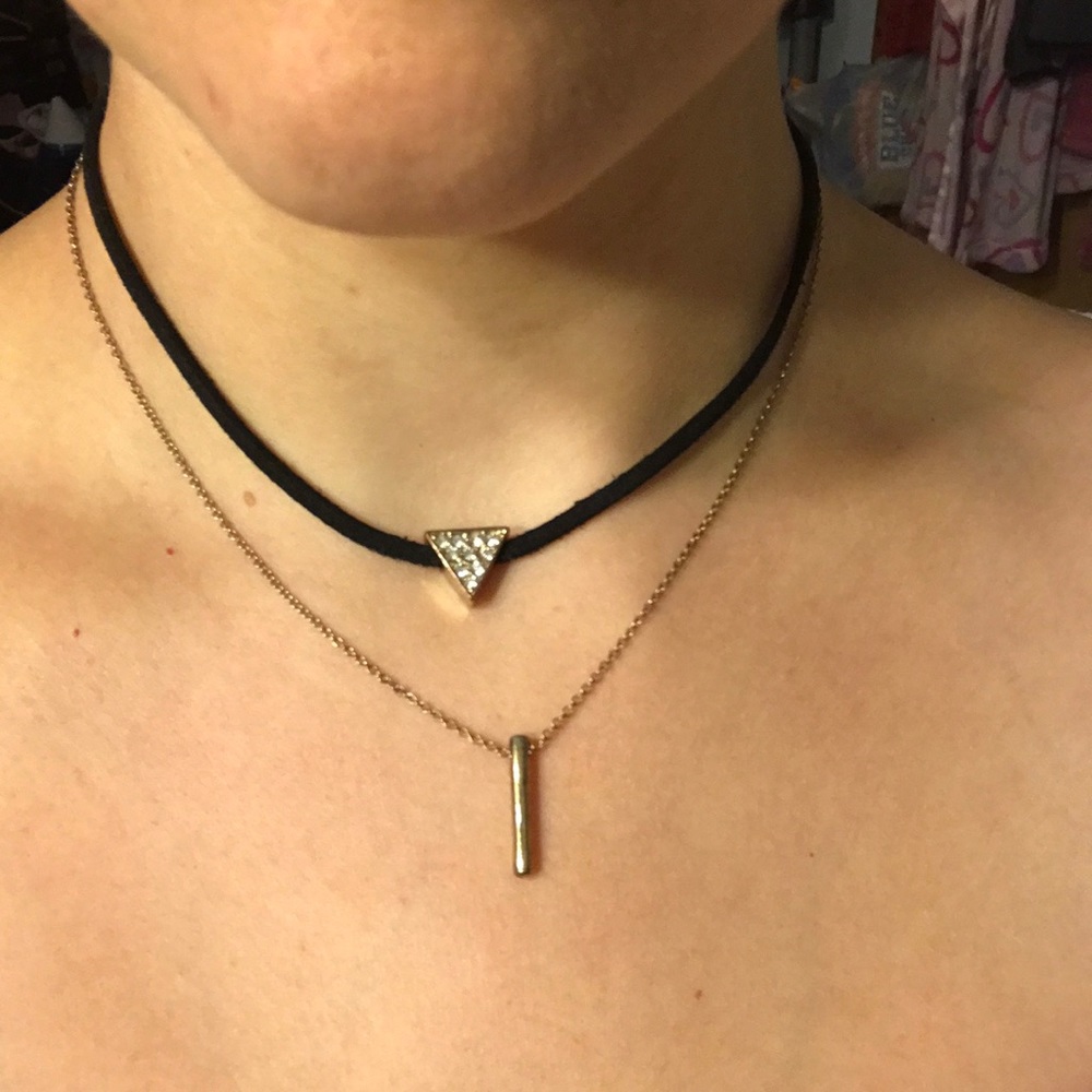 Layered choker necklace